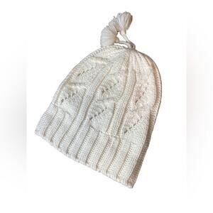 Loft White Knit Beanie Women’s One Size
